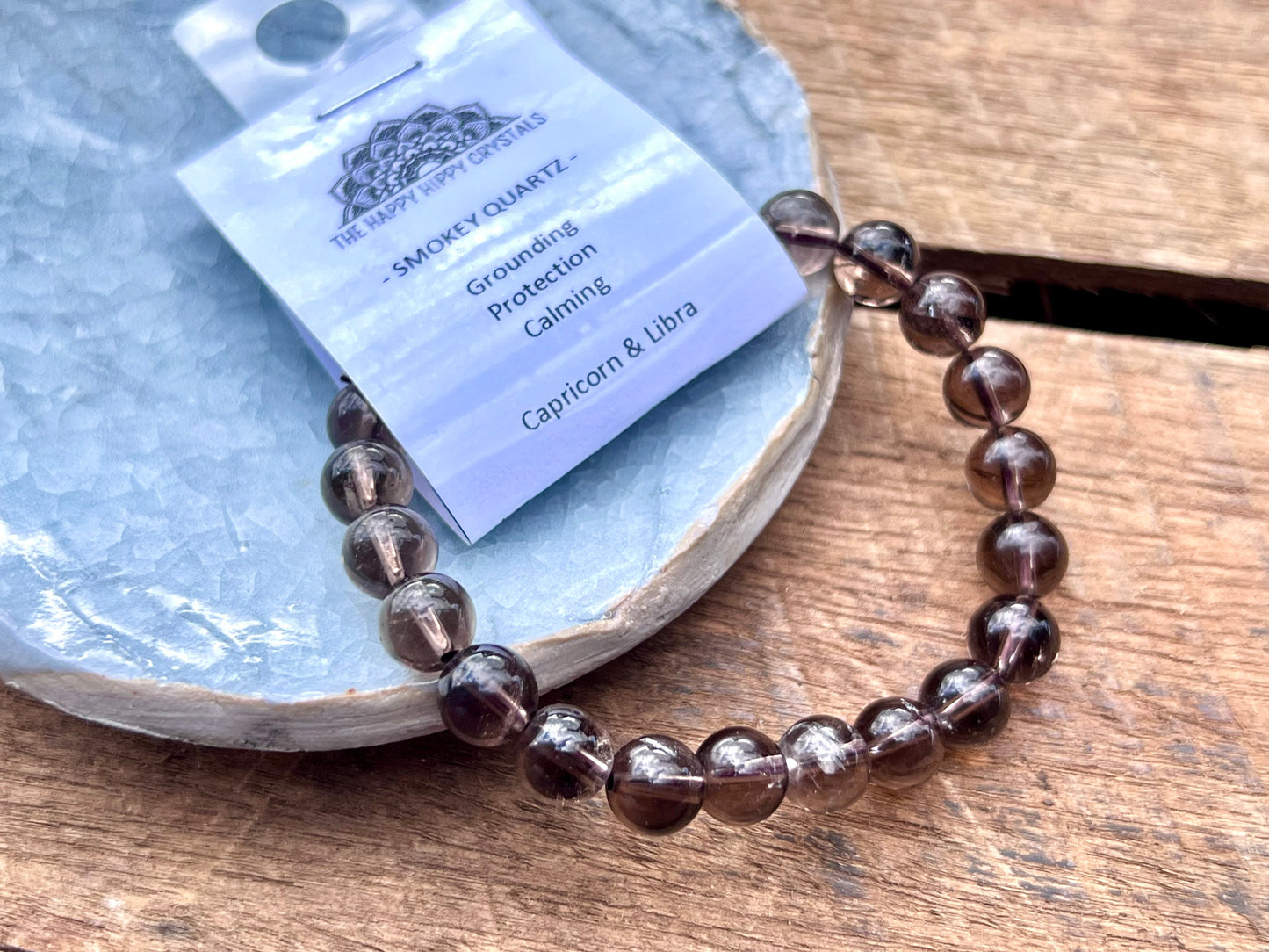 Smokey Quartz Tumbled Bracelet