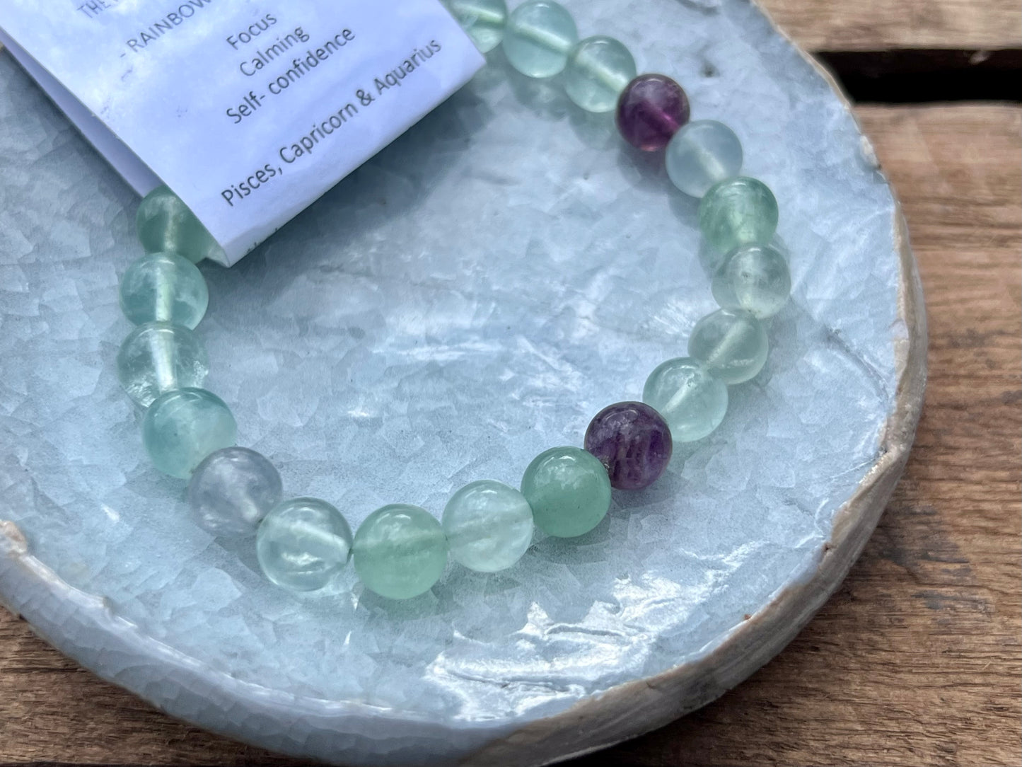 Rainbow Fluorite Tumbled Bracelet