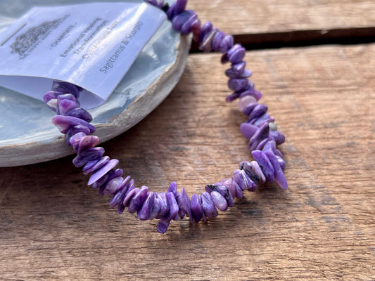 Charoite Chip Bracelet