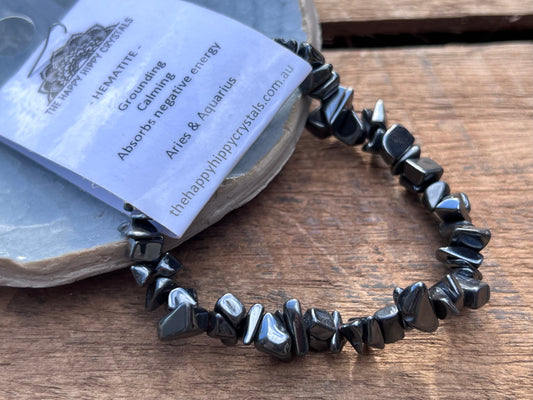 Hematite Chip Bracelet