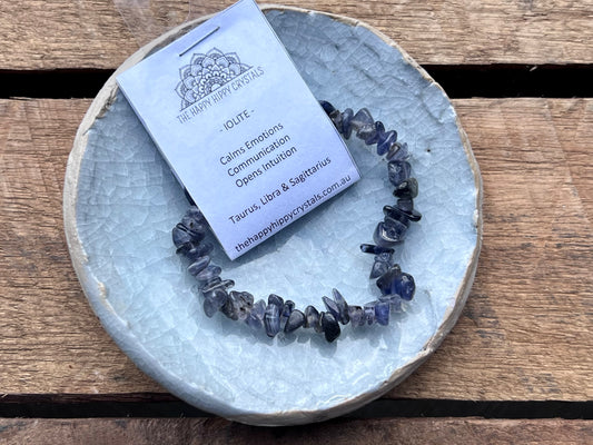 Iolite Chip Bracelet