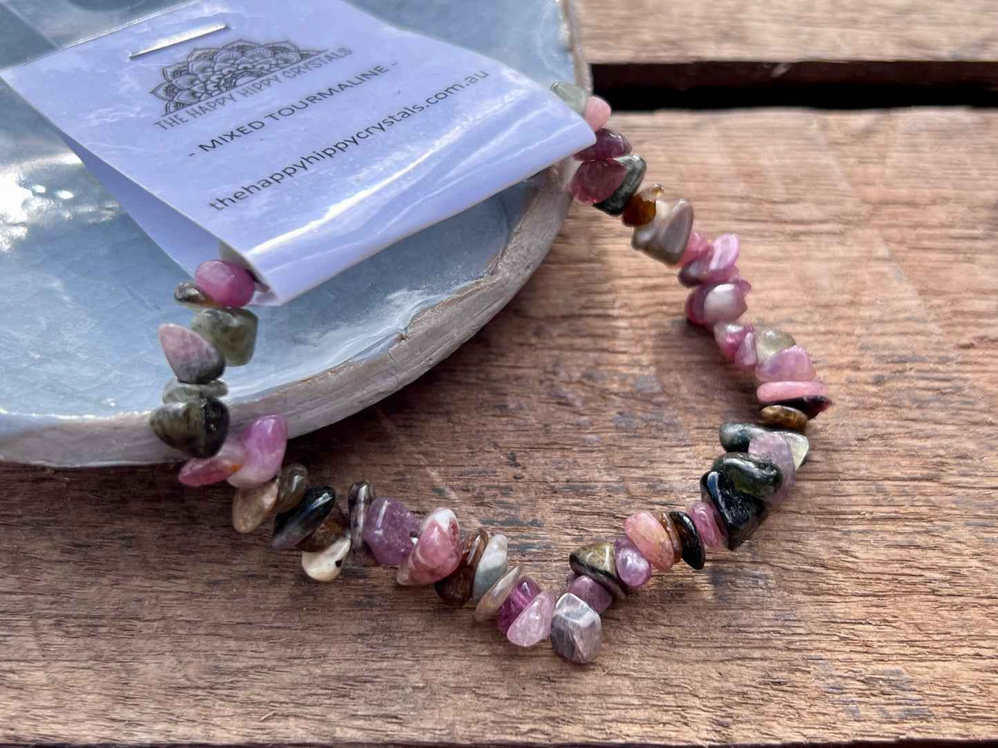 Mixed Tourmaline Chip Bracelet